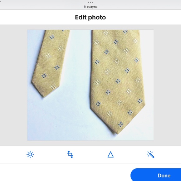 CANALI. Classy cream yellow textured all  Silk tie made in Italy 🇮🇹 - Picture 4 of 7